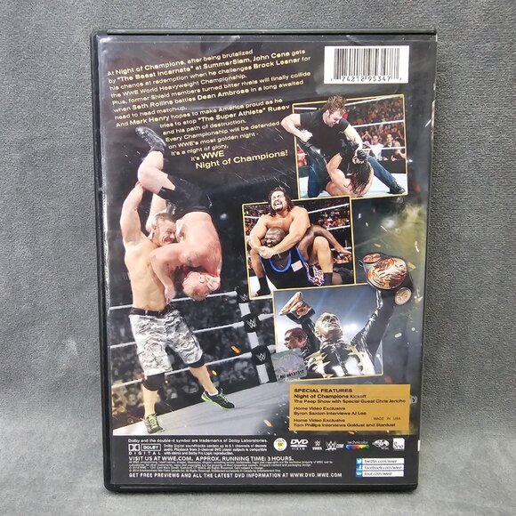 WWE: Night of Champions 2014 DVD John Cena Brock Lesnar Seth Rollins B2-30 - Picture 2 of 3